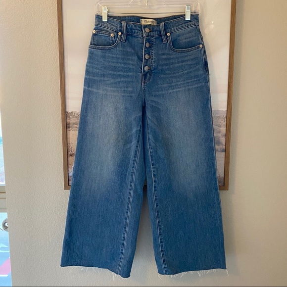 Madewell Denim - Madewell High Rise Wide Leg Crop Jeans